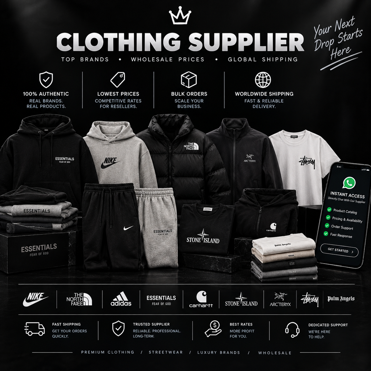 designer clothing supplier (10+brands)