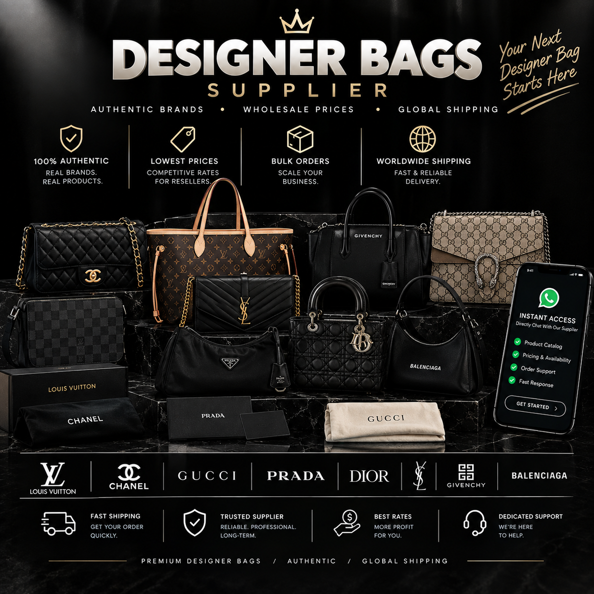 designer bags supplier